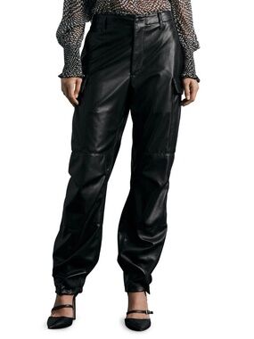 Rag & Bone Sands Faux Leather Cargo Pants - size 12